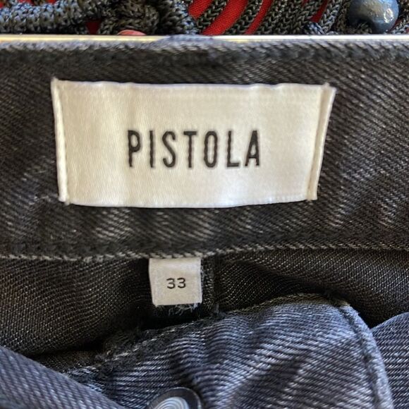 Pistola Cassie High Rise Classic Straight Jeans distressed washed black NWT 33 - Picture 7 of 10